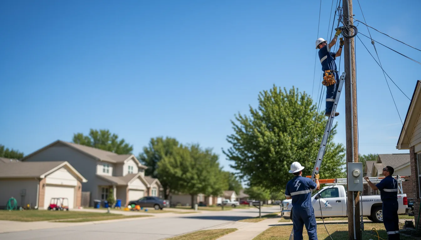 Residential electrician providing installation services in Alvord, TX